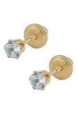 great teensy gold blue birthstone earrings for babies and kids